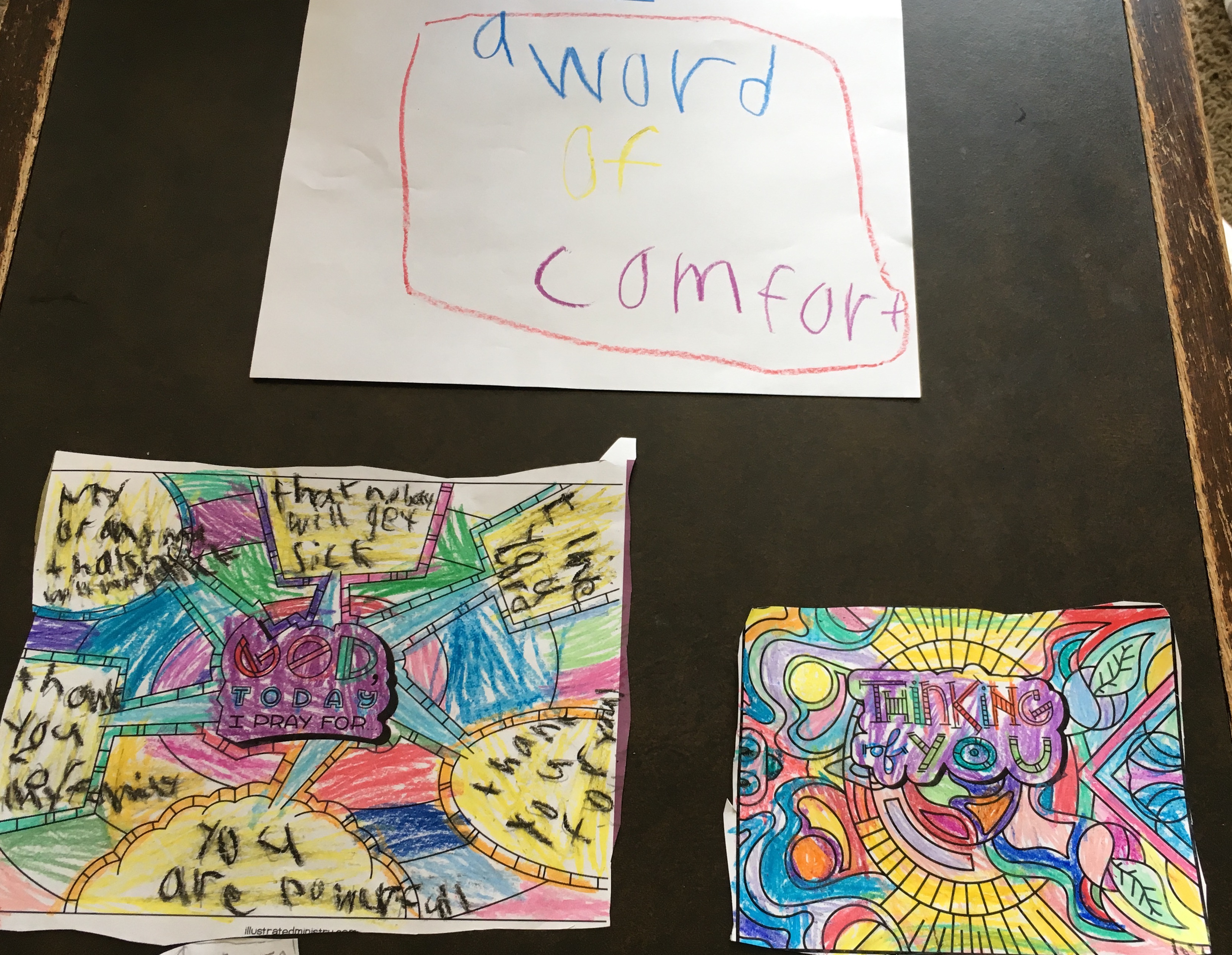 a word of comfort kid art